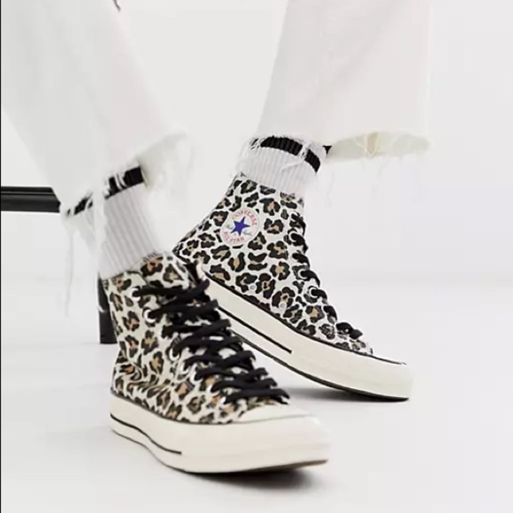 Converse high top leopard print